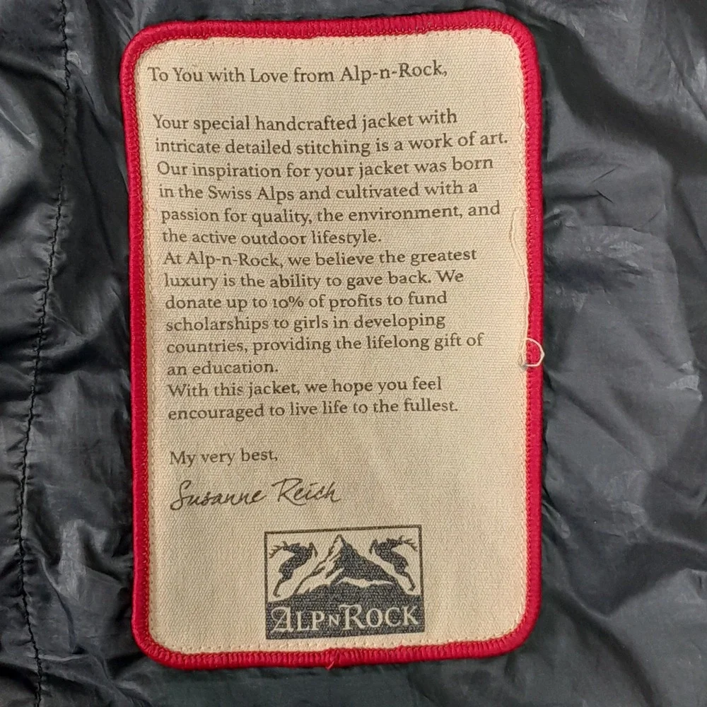 Alp-n-Rock Down Puffer Vest Womens Large Black‎ Quilted Full Zip